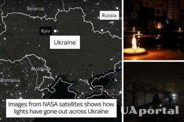 Як виглядає Україна без світла зі супутників NASA Suomi та NOAA-20