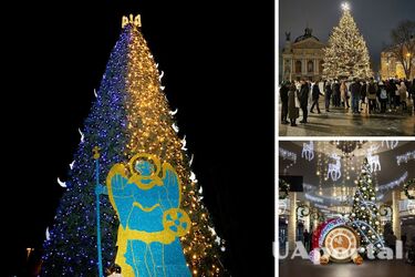 С голубями и ракетой: как выглядят елки в разных городах Украины (фото)