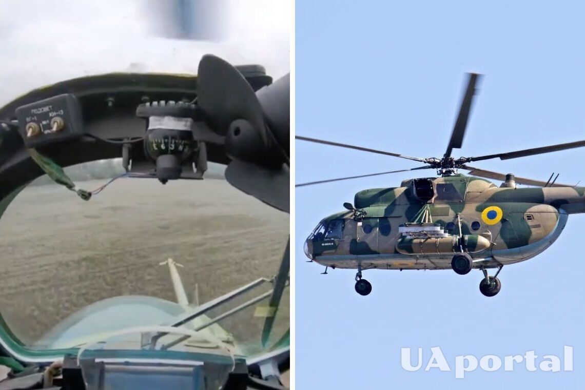 Видео из кабины пилота - украинский вертолет показал, как выпускает ракеты по оккупантам