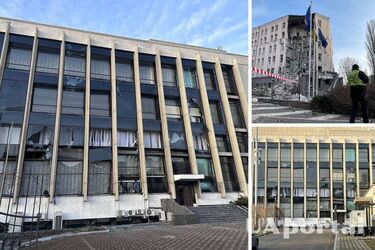 Последствия российских ракетных обстрелов Киева 31 декабря