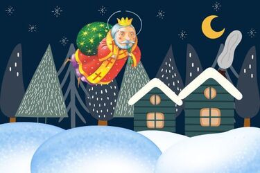 Святий Миколай на листівці