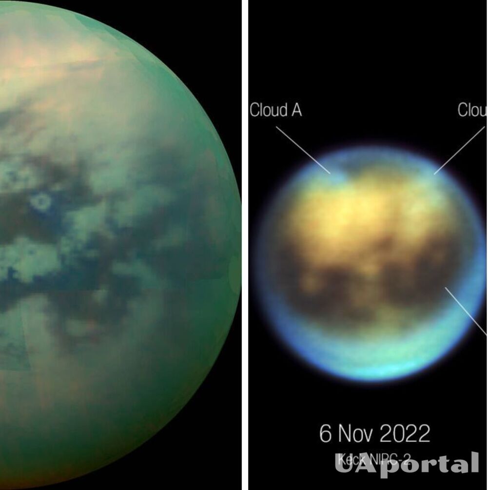 Вчені побачили хмари на Титані, які допоможуть дослідити клімат супутника Сатурна (фото)