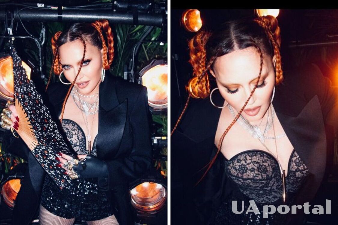 Мадонна випнула груди та приголомшила нарядом з російським матюком (фото)