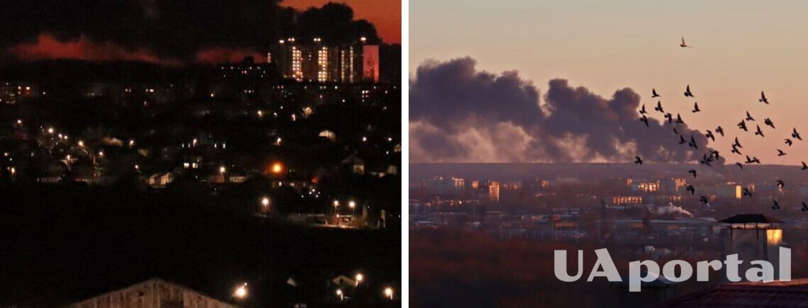 После атаки беспилотника на аэродроме в российском Курске вспыхнул масштабный пожар (видео)