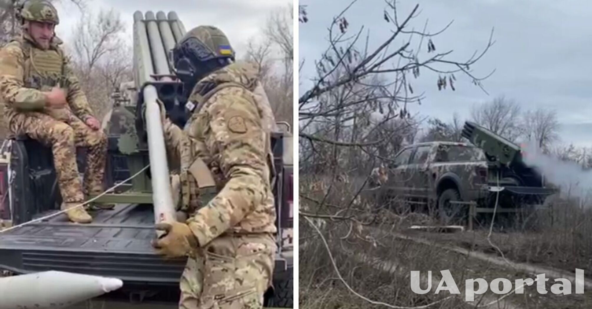 Бойцы ВСУ показали самодельную РСЗО на базе пикапа Ford (видео)