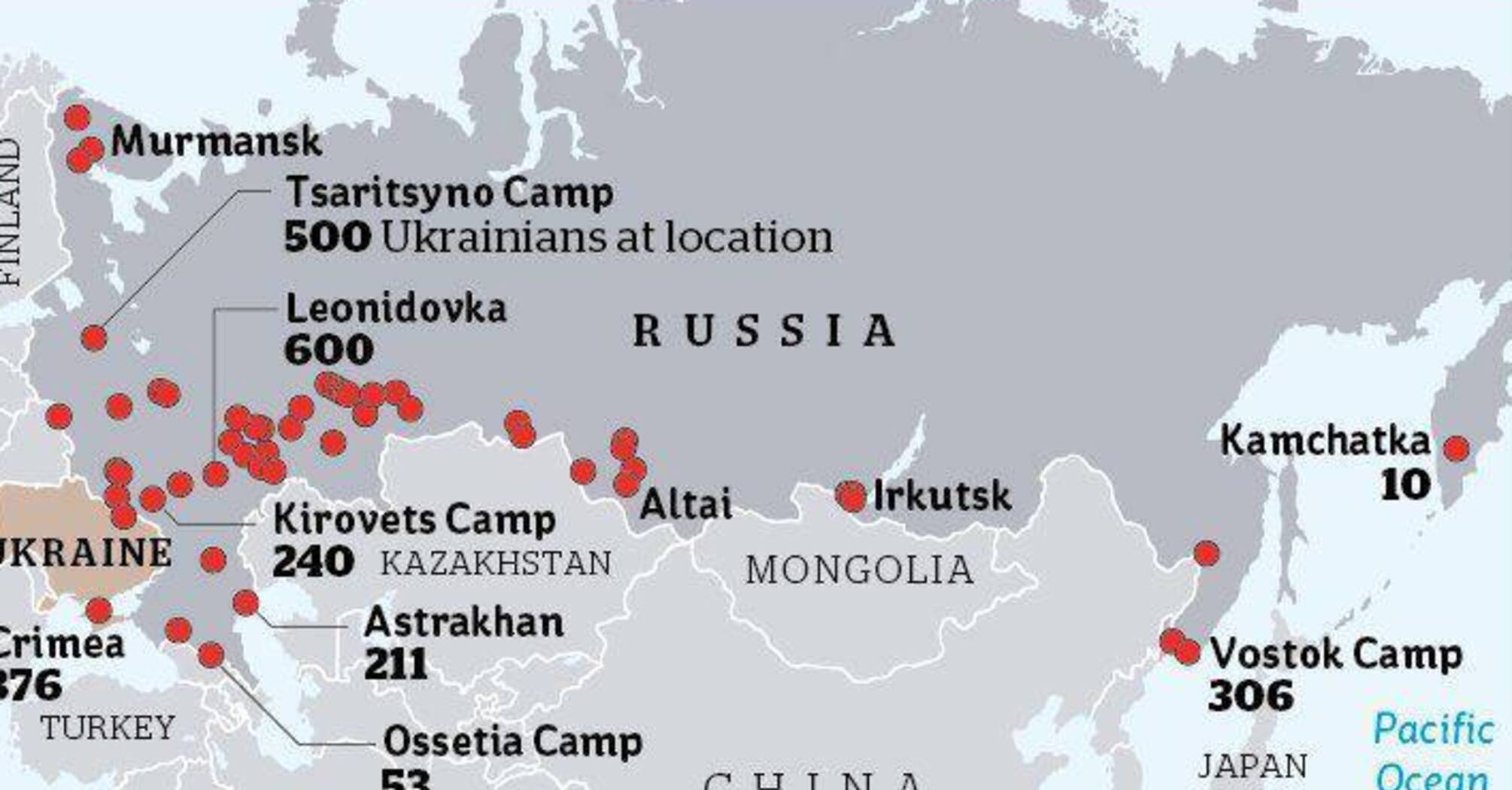 Нарахували 66 таборів у РФ, у яких тримають 95 тисяч маріупольців.