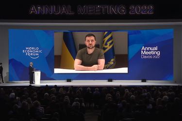 Владимир Зеленский выступил на украинском завтраке в Давосе.