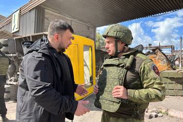 Володимир Соловйов та Денис Пушилін