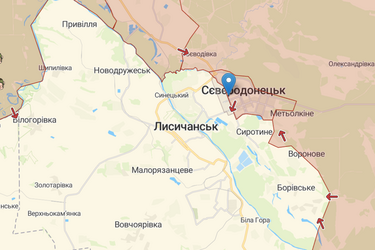 Северодонецк. Реальная карта