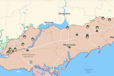 Карта фронта в Запорожской области