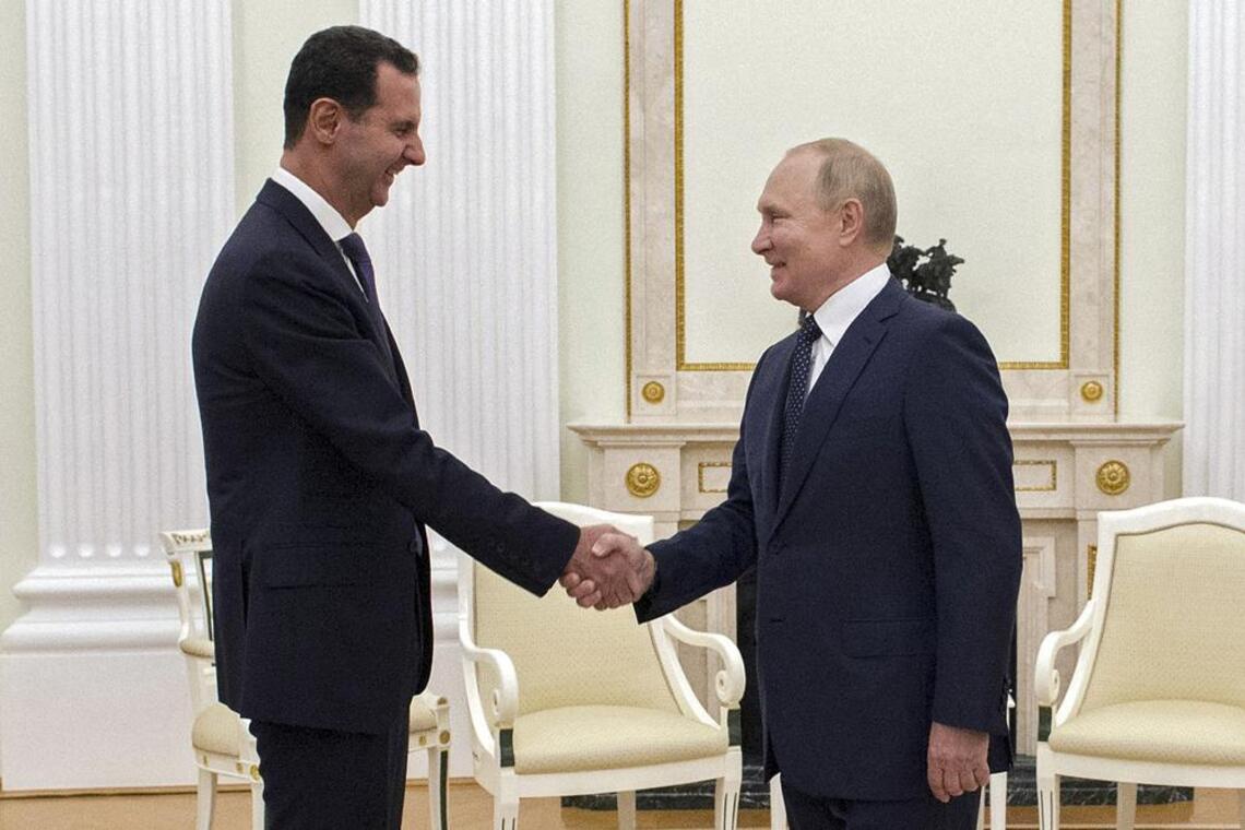 Путин и президент Сирии Башар Асад во время встречи в Кремле, 13 сентября 2021 г