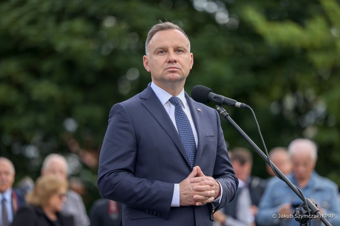 Польский президент Анджей Дуда на выступлении к 79-летию Волынской трагедии