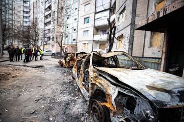 Масштабы разрушений жилых домов в Киеве