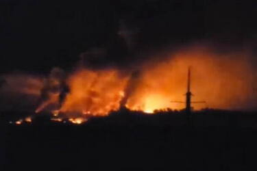 Загоряння на складі БК окупантів