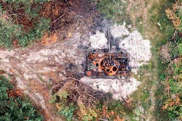 Знищений танк ЗС РФ