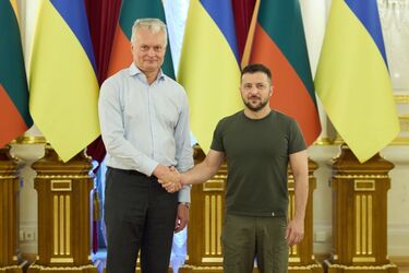 Президент Литвы Гитанас Науседа и президент Украины Владимир Зеленский