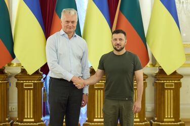 Президент Литви Гітанас Науседа та президент України Володимир Зеленський