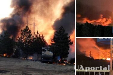 Пожежа на складі оккупантів в Іловайську