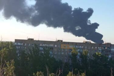 Пожар в Донецке