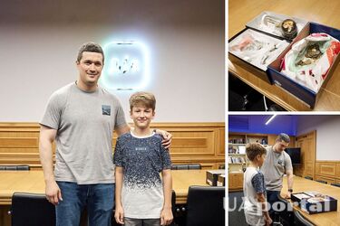 Учень однієї зі шкіл Києва передав гроші на дрони для ЗСУ.