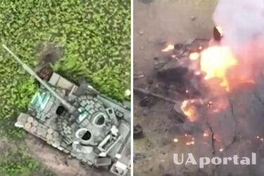 'Сорвало башню': украинские пограничники эффектно ликвидировали танк оккупантов (видео)
