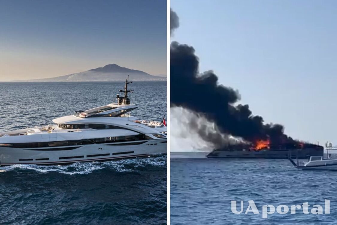 У берегов Испании дотла сгорела яхта стоимостью $25 млн евро (видео)