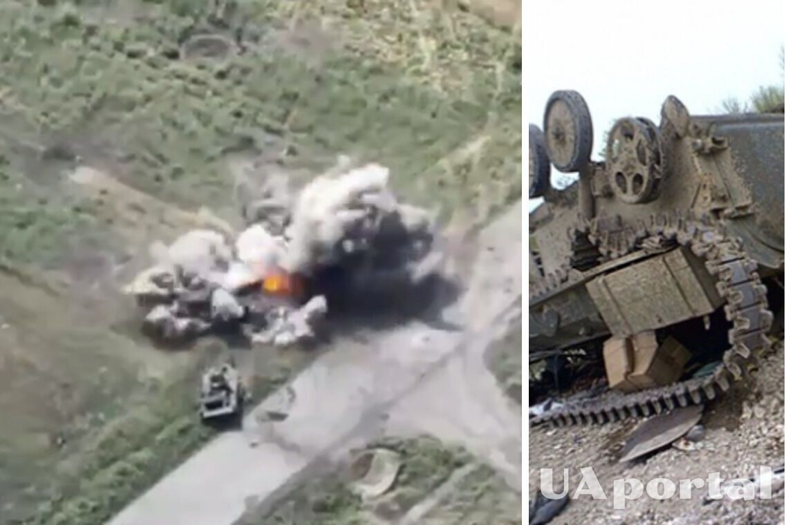Под Донецком БМП-1 оккупантов подорвался на мине