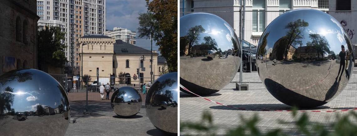В Києві на 'Арсенальній' з’явиться арт-об’єкт з дзеркальних куль, які виготовлялись для Харкова (фото)