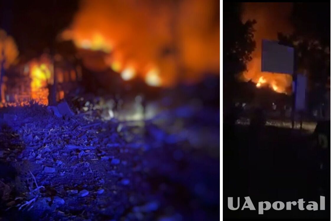 В Харькове ракета попала в жилой дом: начался пожар (видео)