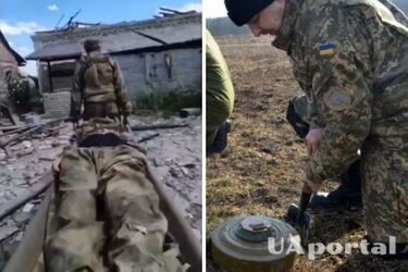 Незграбний рятувальник: Окупанти під час евакуації пораненого підірвалися на міні (відео)