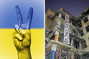 'Страна, очнись': в Екатеринбурге на здании заброшенной больницы появилась надпись о Мариуполе (фото)