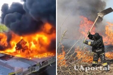 Закончились спасатели: В России пожар на 700 кв.м. в Волгоградской области тушит 1 пожарный (видео)