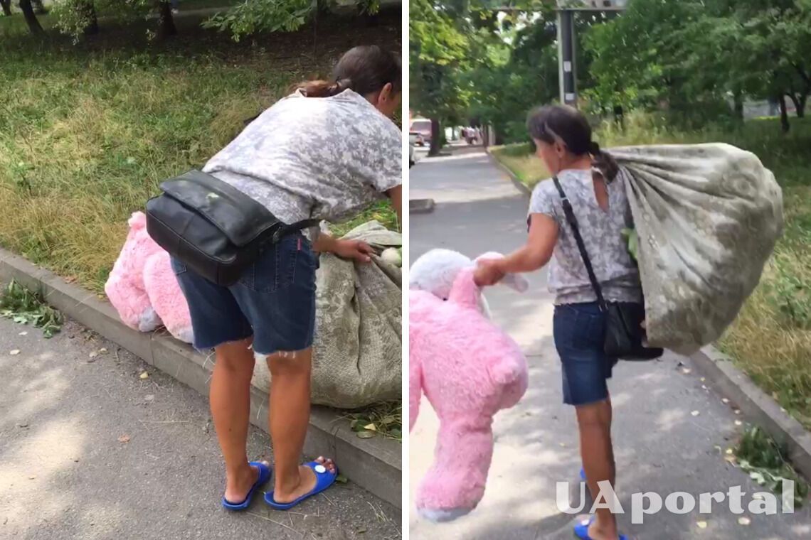 У Вінниці жінка вкрала всі іграшки з місця кривавого удару РФ (відео)