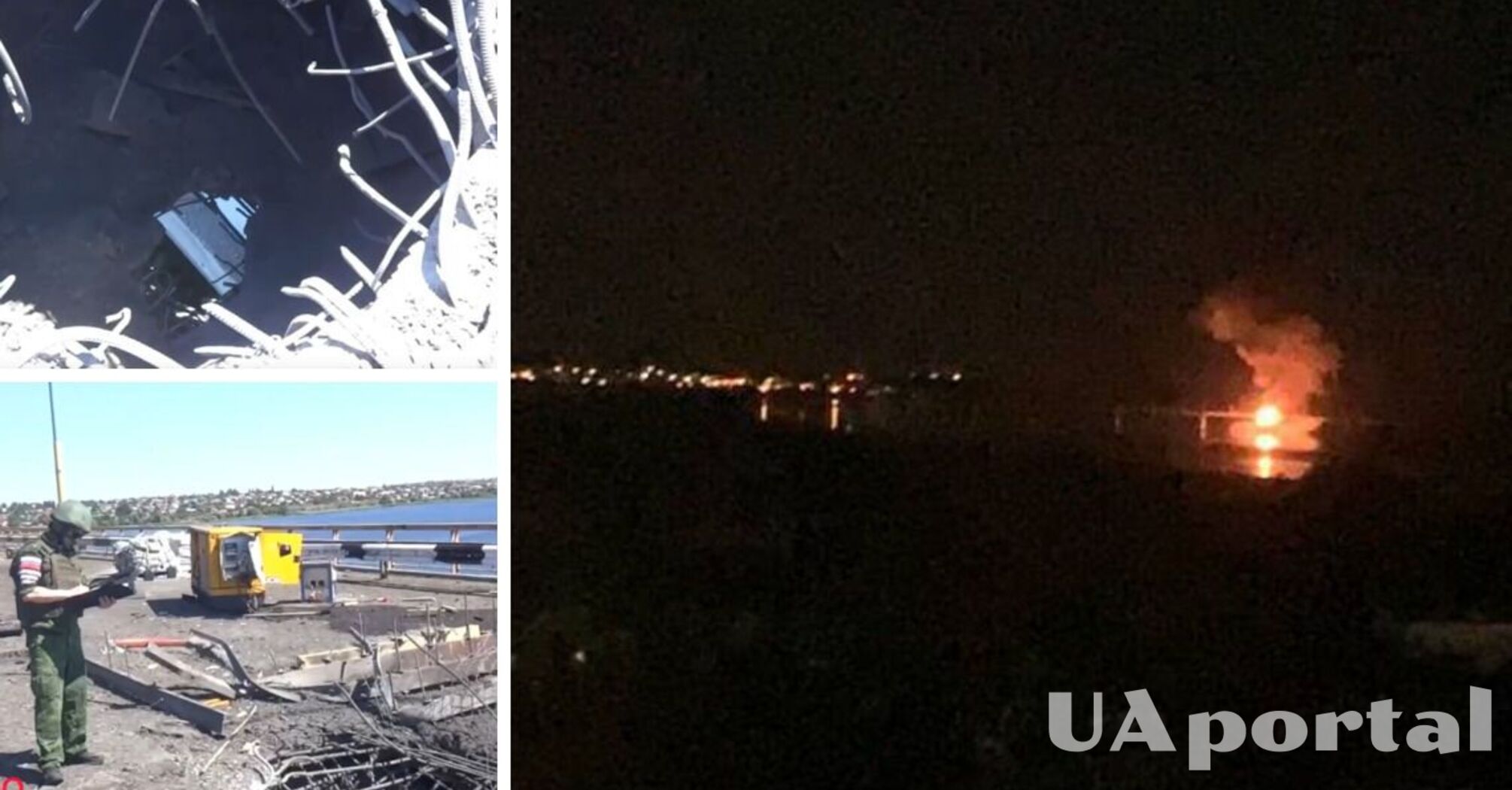 В РФ показали свежее видео повреждений Антоновского моста