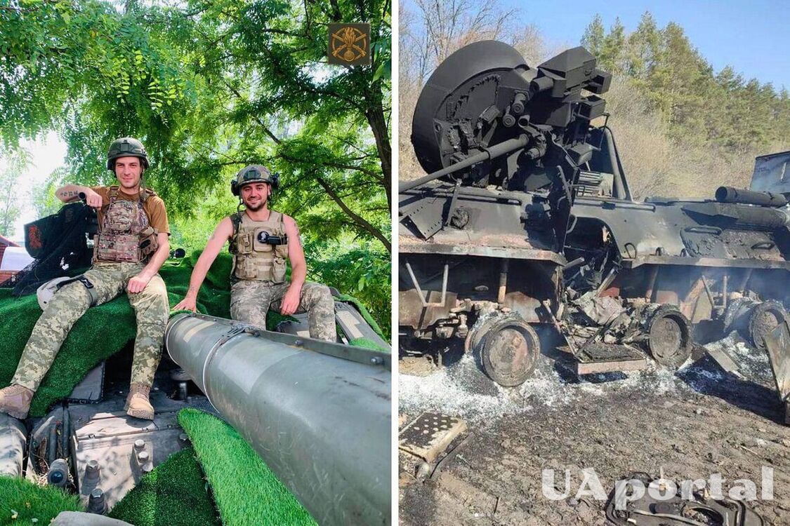 Украинский танк метко работает по бронетехнике оккупантов (видео)