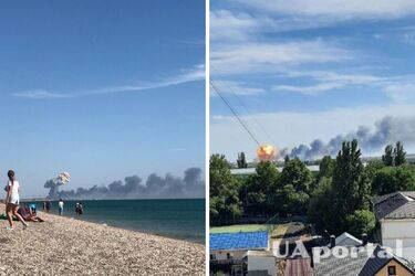 Появилось видео уничтоженного Су-24 на аэродроме в Новофедоровке в Крыму