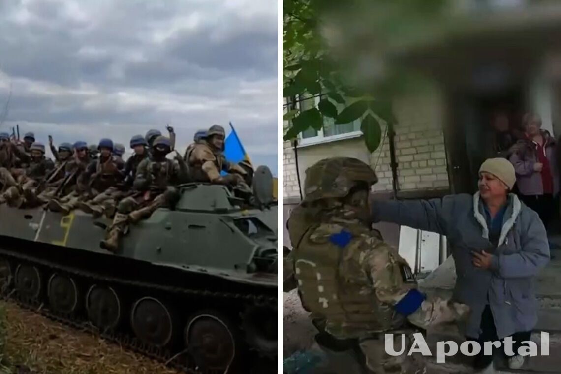 Появилось видео, как местные встречают со слезами украинских военных на освобожденных территориях (видео)