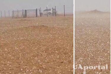 Град випав у 40-градусну спеку в Дубаї та Шаржах