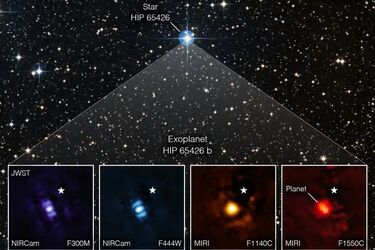 Телескоп Уэбба впервые сделал прямой снимок экзопланеты HIP 65426 b