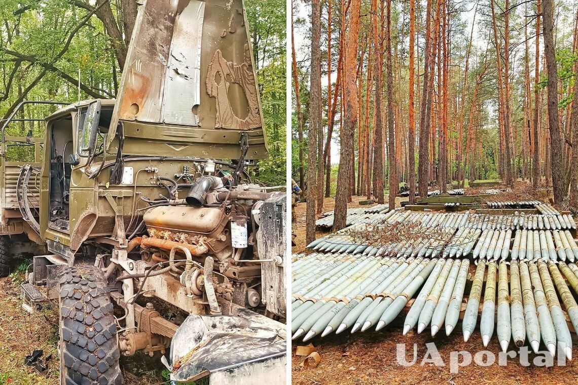 Трофейный Урал и 122 мм ракеты к РСЗО Град нашли на Харьковщине