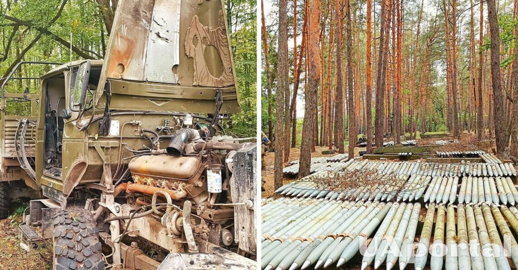 ЗСУ знайшли у харківському лісі втомлений 'Урал' окупантів та цінні ракети до 'Градів' (фото)