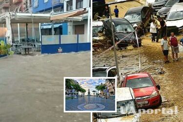 Потужна злива в Іспанії позносила автомобілі, а екстрені служби завалені дзвінками (відео)