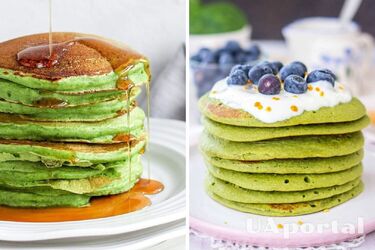 Легкий рецепт зелених панкейків зі шпинатом