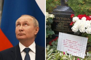 'Ваш син потворно себе поводить!': На могилі батьків путіна залишили записку (фото)