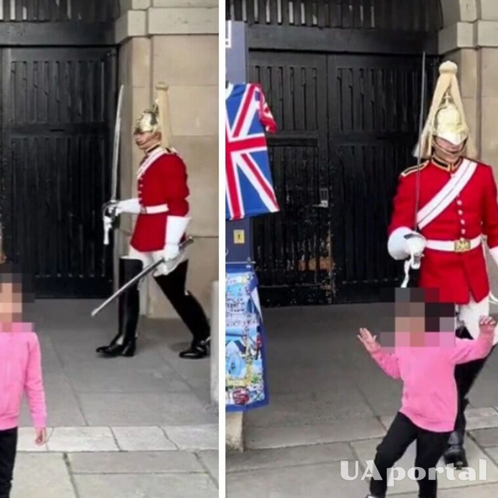 У Британії королівський гвардієць нагримав на маленьку дівчинку, яка стояла у нього на шляху (відео)