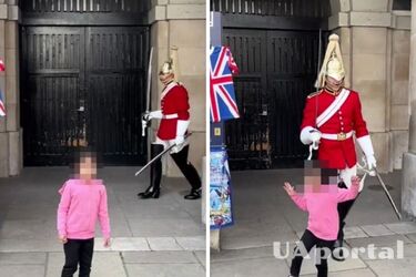 Британский королевский гвардеец накричал на девочку