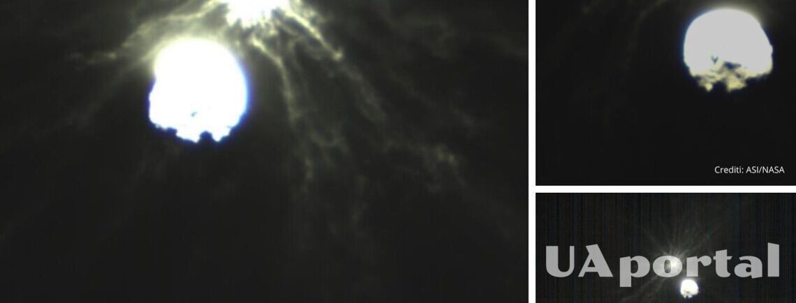 Итальянское космическое агентство показало фото уникального столкновения космического аппарата NASA с астероидом