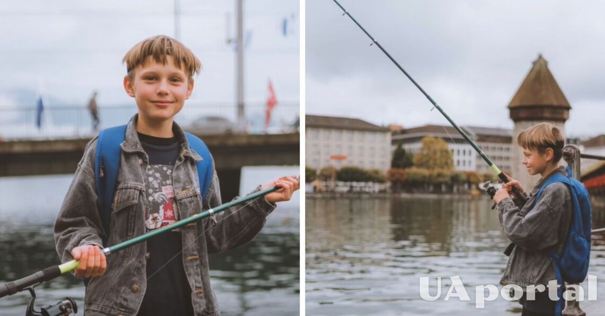 Сеть умилил украинский мальчик-рыболов в Швейцарии (видео)
