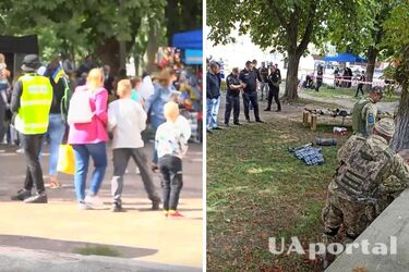 Появилось видео момента взрыва на выставке в Чернигове, где были ранены четверо детей