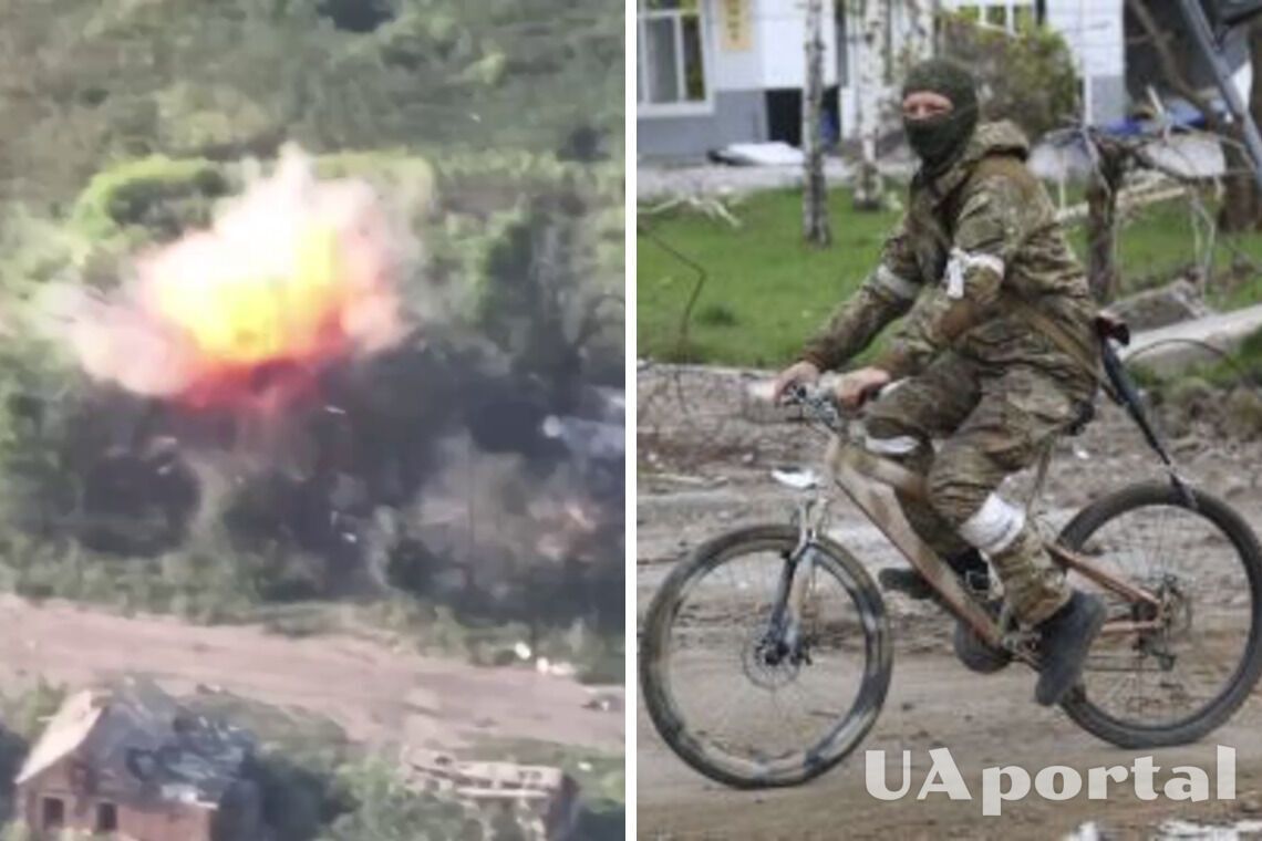 Побежали на велосипедах: ВСУ уничтожили местонахождение оккупантов (видео)